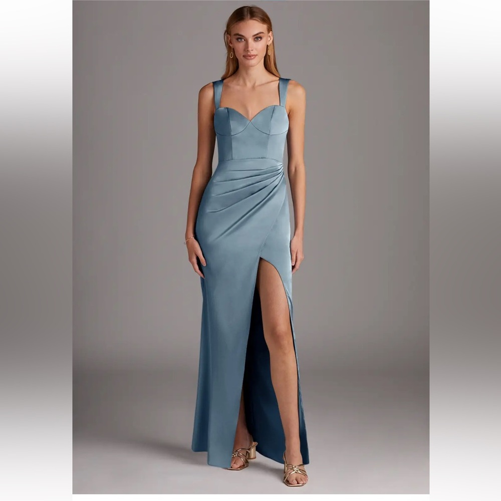 Azazie Mila Stretch Satin Bridesmaid/Wedding Guest Dress